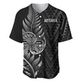 New Zealand Ta Moko Silver Fern Baseball Jersey Taniko Taniwha Motifs