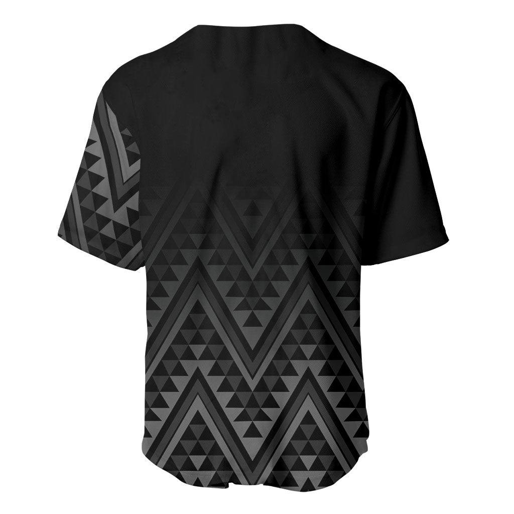 New Zealand Ta Moko Silver Fern Baseball Jersey Taniko Taniwha Motifs