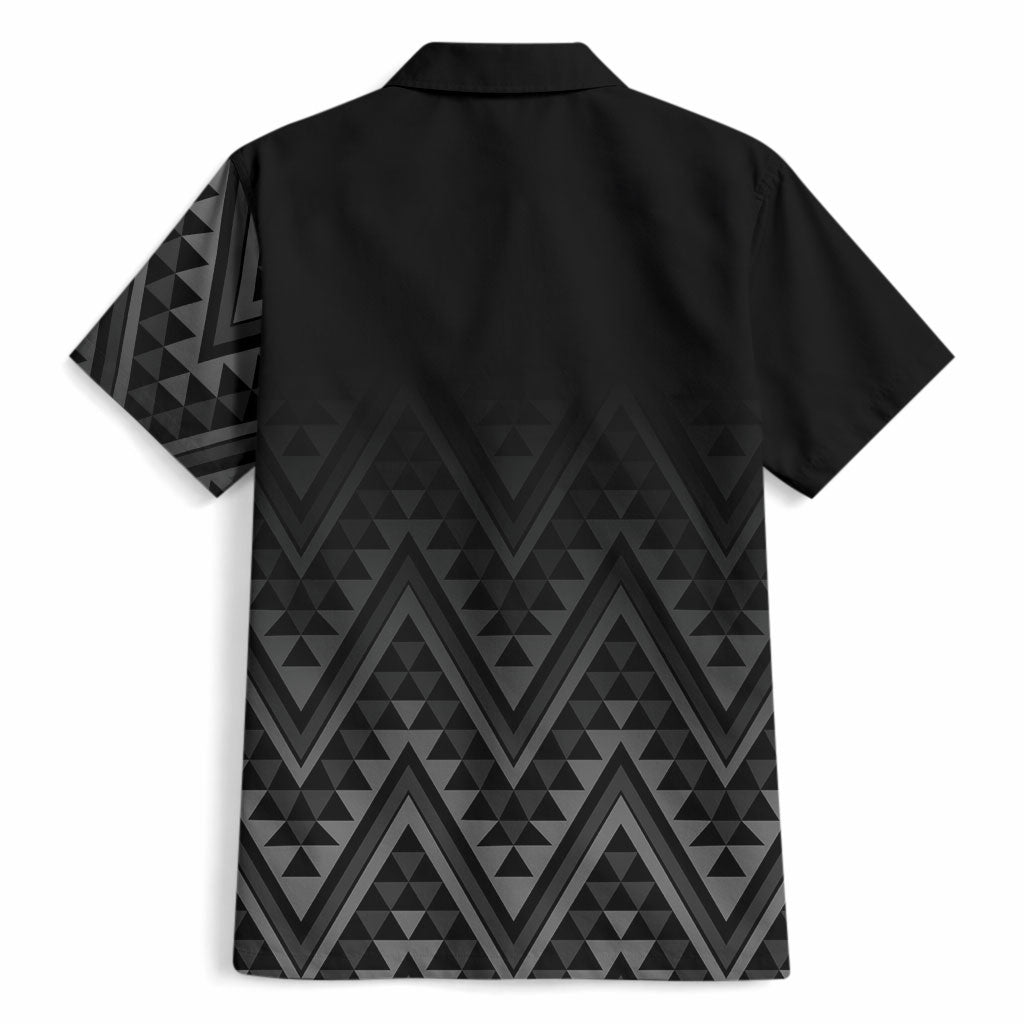 New Zealand Ta Moko Silver Fern Hawaiian Shirt Taniko Taniwha Motifs