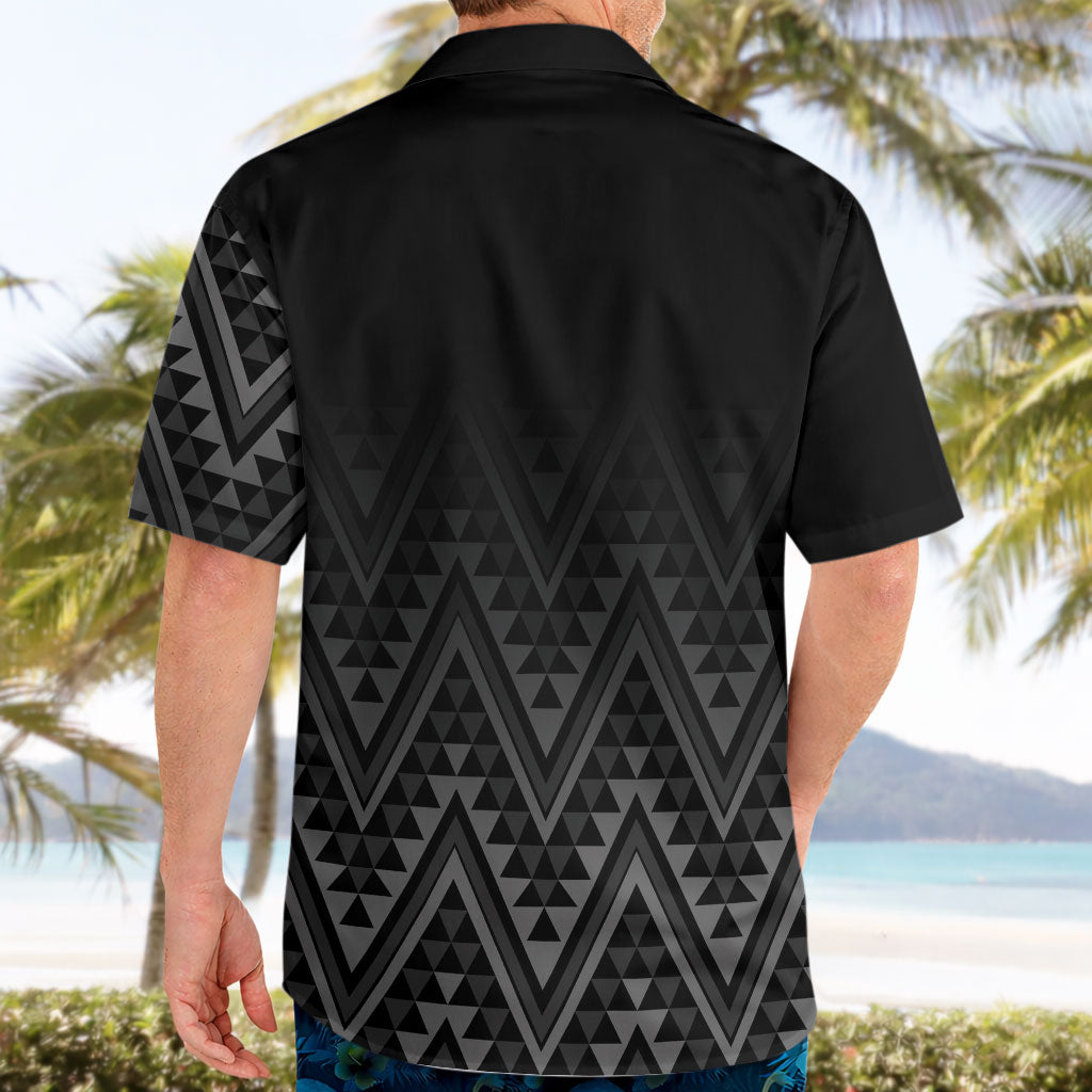 New Zealand Ta Moko Silver Fern Hawaiian Shirt Taniko Taniwha Motifs