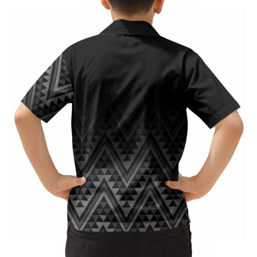 New Zealand Ta Moko Silver Fern Hawaiian Shirt Taniko Taniwha Motifs