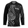 New Zealand Ta Moko Silver Fern Hockey Jersey Taniko Taniwha Motifs