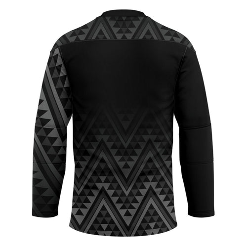 New Zealand Ta Moko Silver Fern Hockey Jersey Taniko Taniwha Motifs