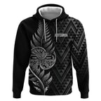 New Zealand Ta Moko Silver Fern Hoodie Taniko Taniwha Motifs