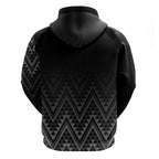 New Zealand Ta Moko Silver Fern Hoodie Taniko Taniwha Motifs