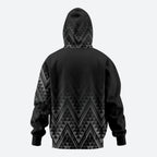 New Zealand Ta Moko Silver Fern Hoodie Taniko Taniwha Motifs