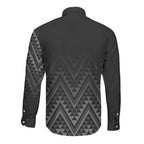 New Zealand Ta Moko Silver Fern Long Sleeve Button Shirt Taniko Taniwha Motifs