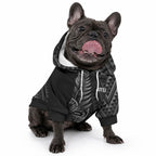 New Zealand Ta Moko Silver Fern Pet Hoodie Taniko Taniwha Motifs