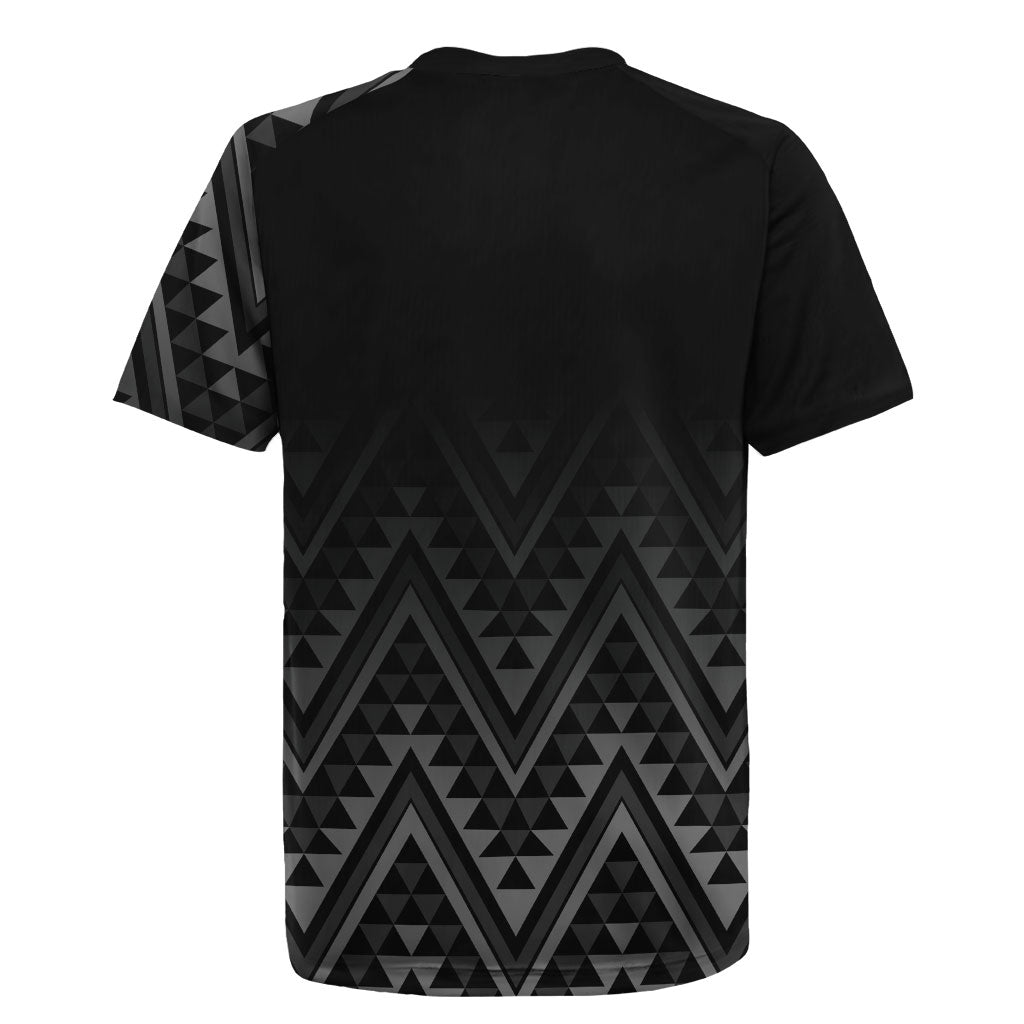 New Zealand Ta Moko Silver Fern Rugby Jersey Taniko Taniwha Motifs