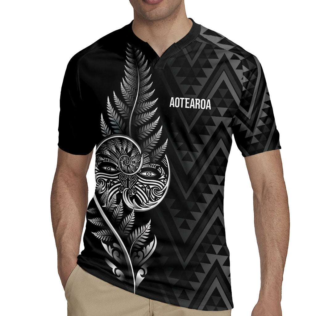 New Zealand Ta Moko Silver Fern Rugby Jersey Taniko Taniwha Motifs