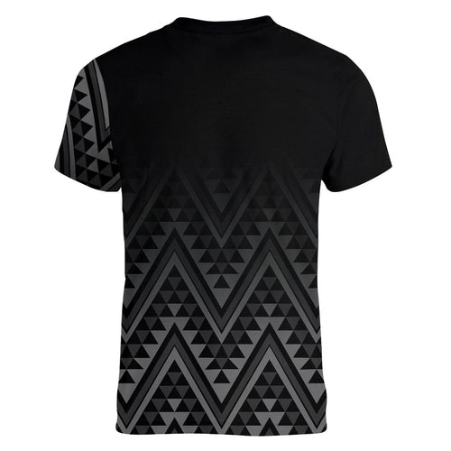 New Zealand Ta Moko Silver Fern Women V-Neck T-Shirt Taniko Taniwha Motifs