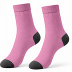 New Zealand Ta Moko Silver Fern Pink Crew Socks Taniko Taniwha Motifs