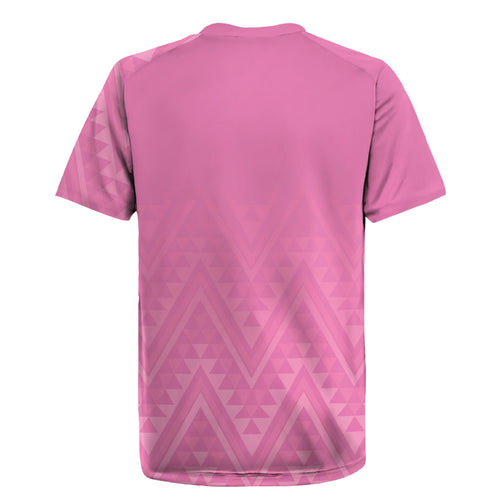New Zealand Ta Moko Silver Fern Pink Rugby Jersey Taniko Taniwha Motifs