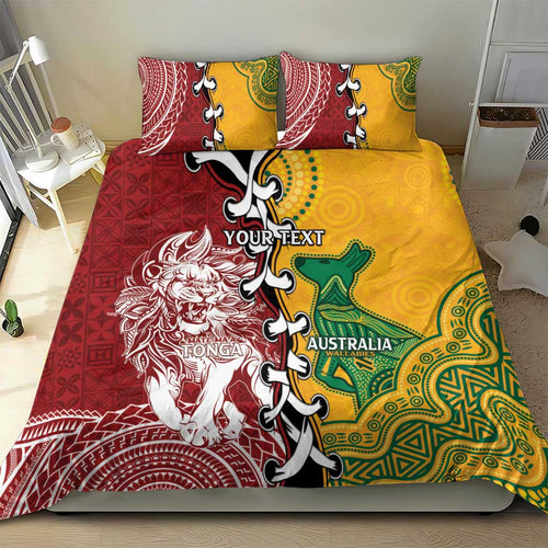 Mate Ma'a Tonga Vs Australia Rugby Personalized Bedding Set Special Mascots