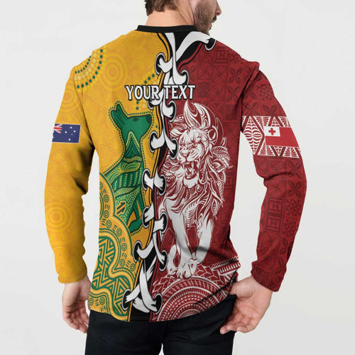 Mate Ma'a Tonga Vs Australia Rugby Personalized Button Sweatshirt Special Mascots