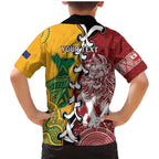 Mate Ma'a Tonga Vs Australia Rugby Personalized Family Matching Mermaid Dress and Hawaiian Shirt Special Mascots