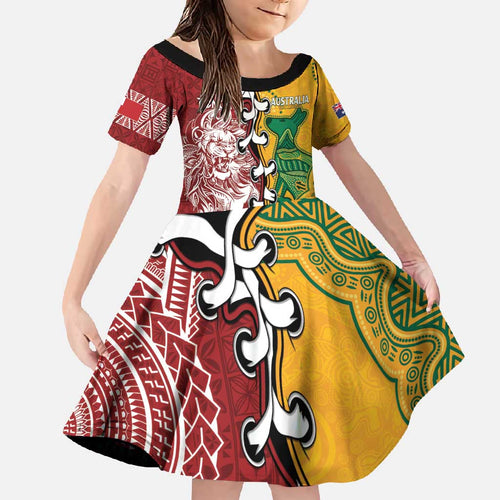 Mate Ma'a Tonga Vs Australia Rugby Personalized Family Matching Mermaid Dress and Hawaiian Shirt Special Mascots