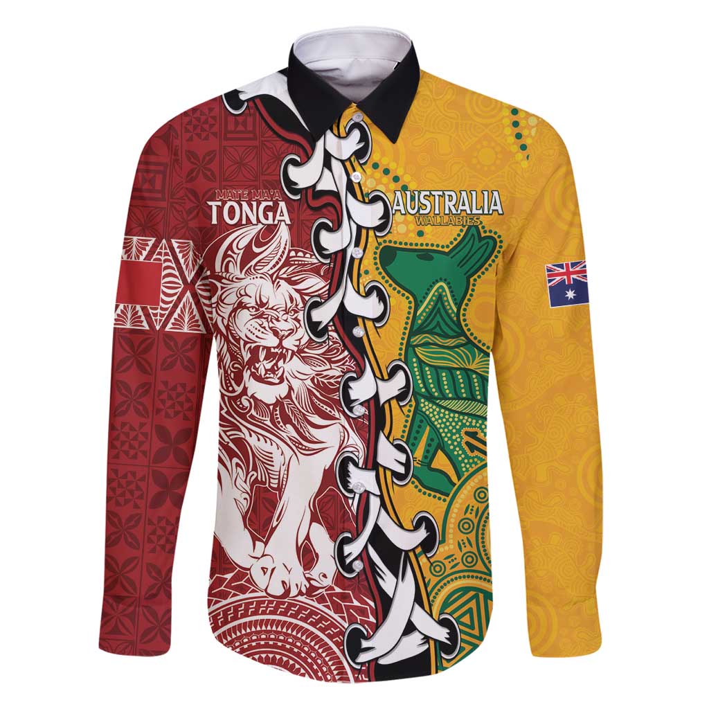 Mate Ma'a Tonga Vs Australia Rugby Personalized Family Matching Mermaid Dress and Hawaiian Shirt Special Mascots