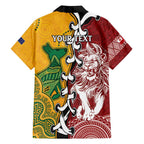 Mate Ma'a Tonga Vs Australia Rugby Personalized Family Matching Off Shoulder Maxi Dress and Hawaiian Shirt Special Mascots