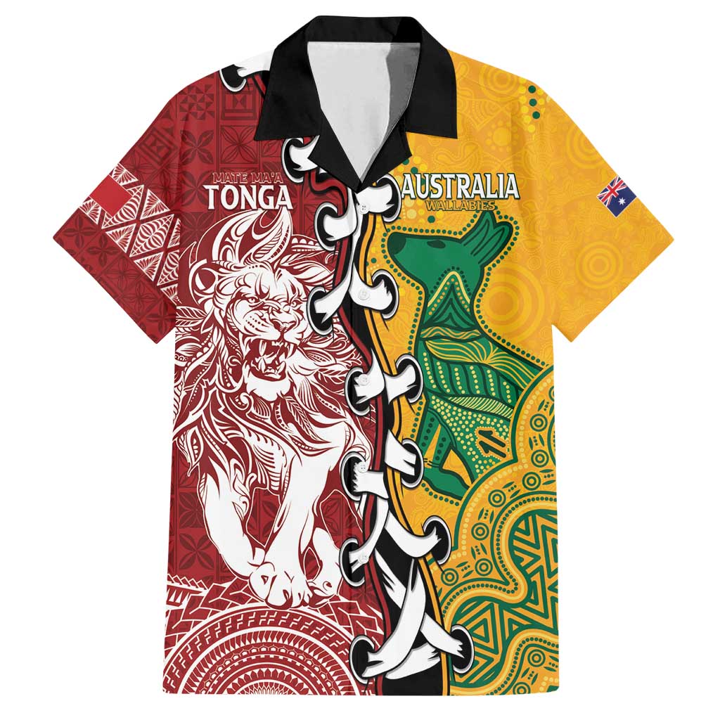 Mate Ma'a Tonga Vs Australia Rugby Personalized Family Matching Tank Maxi Dress and Hawaiian Shirt Special Mascots