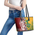 Mate Ma'a Tonga Vs Australia Rugby Personalized Leather Tote Bag Special Mascots