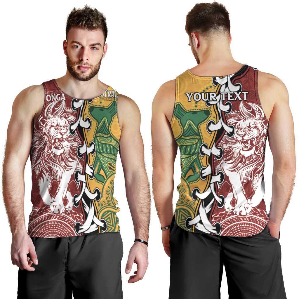 Mate Ma'a Tonga Vs Australia Rugby Personalized Men Tank Top Special Mascots