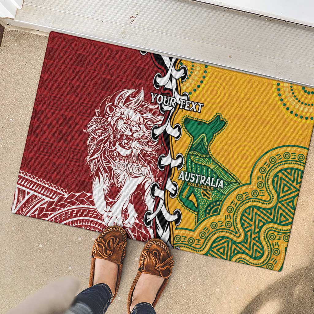 Mate Ma'a Tonga Vs Australia Rugby Personalized Rubber Doormat Special Mascots