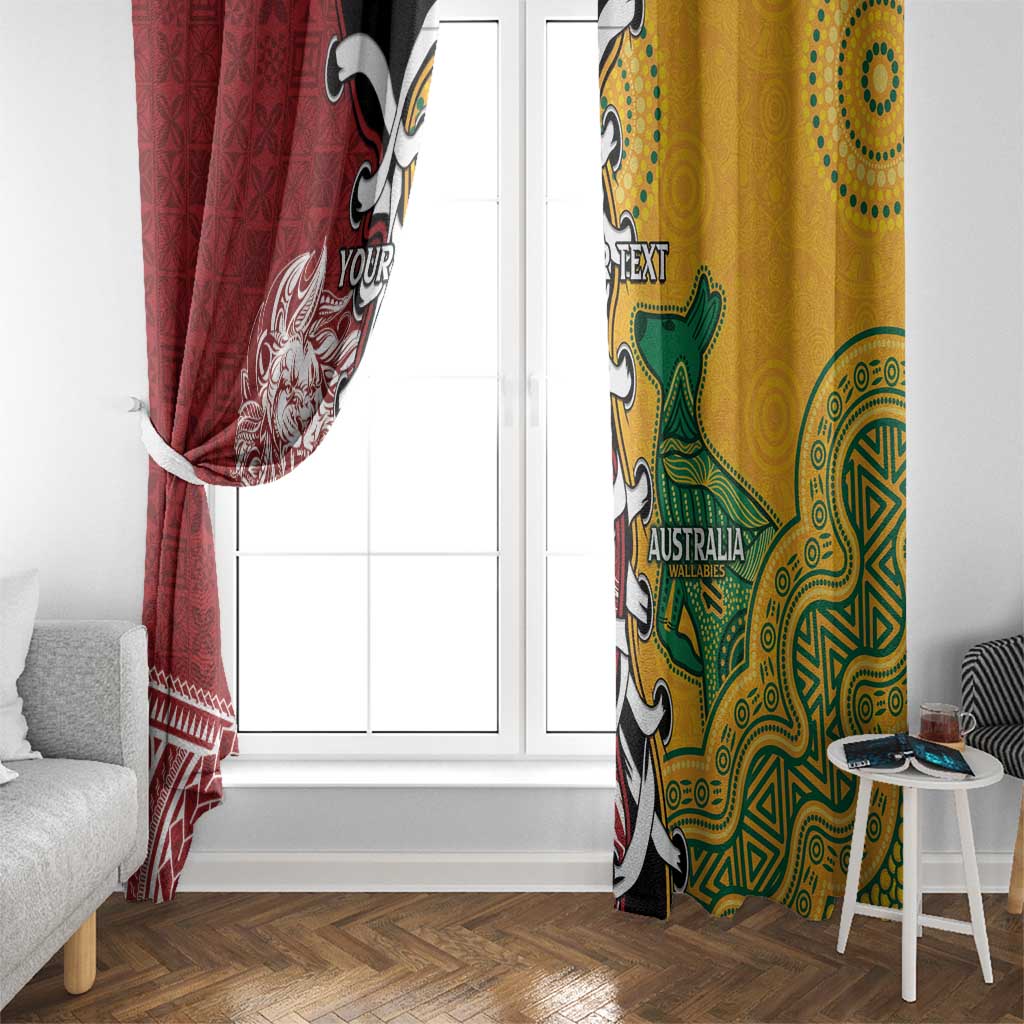 Mate Ma'a Tonga Vs Australia Rugby Personalized Window Curtain Special Mascots