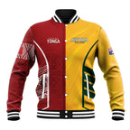Australia - Tonga Rugby Custom Baseball Jacket Minimalist Dynamic