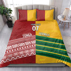 Australia - Tonga Rugby Custom Bedding Set Minimalist Dynamic
