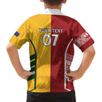 Australia - Tonga Rugby Custom Family Matching Off The Shoulder Long Sleeve Dress and Hawaiian Shirt Minimalist Dynamic