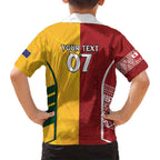 Australia - Tonga Rugby Custom Family Matching Off Shoulder Short Dress and Hawaiian Shirt Minimalist Dynamic