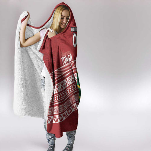Australia - Tonga Rugby Custom Hooded Blanket Minimalist Dynamic