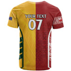 Australia - Tonga Rugby Custom T Shirt Minimalist Dynamic