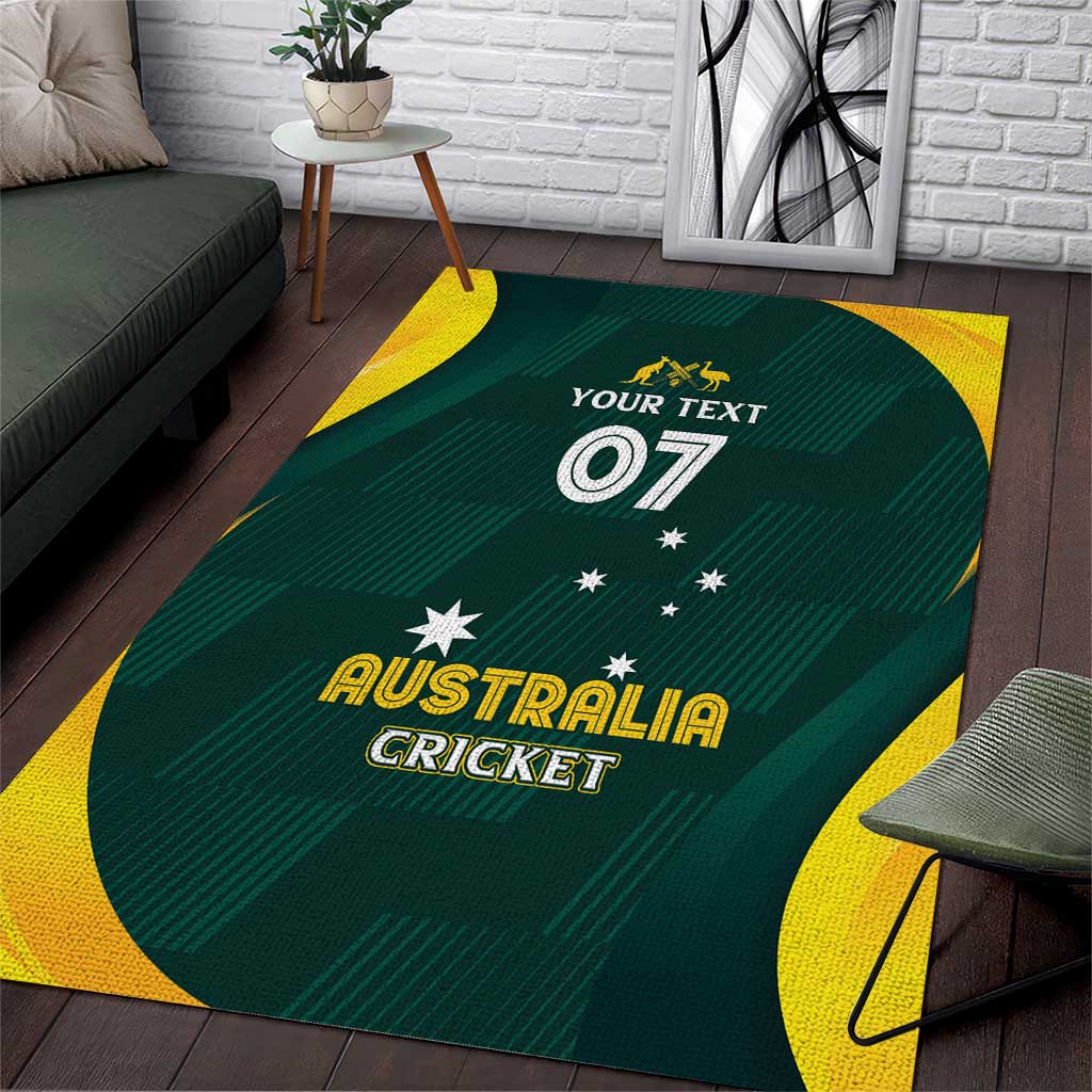 Australia Cricket Custom Area Rug GO Aussie - Modern Motif