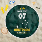 Australia Cricket Custom Beach Blanket GO Aussie - Modern Motif