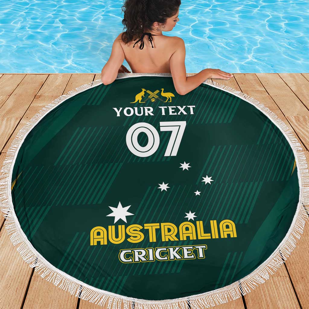 Australia Cricket Custom Beach Blanket GO Aussie - Modern Motif