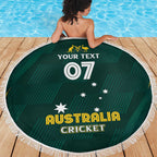 Australia Cricket Custom Beach Blanket GO Aussie - Modern Motif