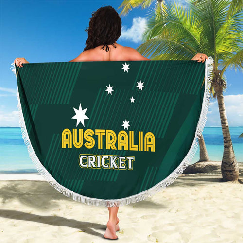 Australia Cricket Custom Beach Blanket GO Aussie - Modern Motif