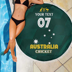 Australia Cricket Custom Beach Blanket GO Aussie - Modern Motif