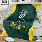 Australia Cricket Custom Blanket GO Aussie - Modern Motif