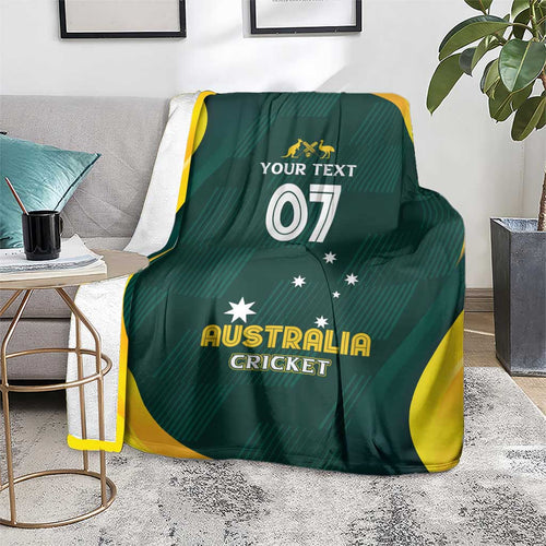 Australia Cricket Custom Blanket GO Aussie - Modern Motif
