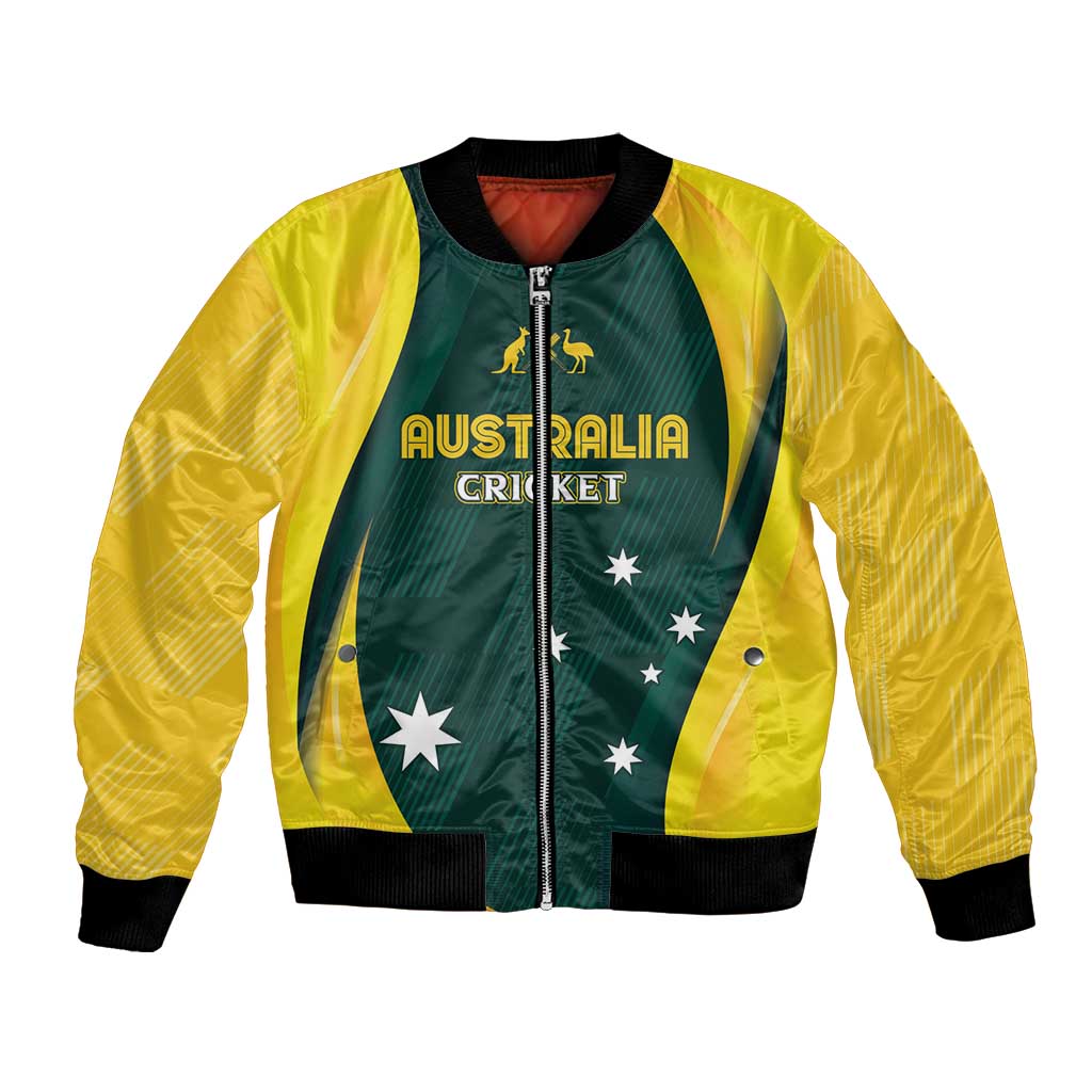 Australia Cricket Custom Bomber Jacket GO Aussie - Modern Motif