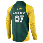 Australia Cricket Custom Button Sweatshirt GO Aussie - Modern Motif