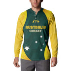 Australia Cricket Custom Button Sweatshirt GO Aussie - Modern Motif