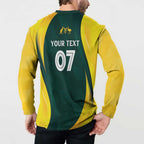 Australia Cricket Custom Button Sweatshirt GO Aussie - Modern Motif