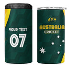 Australia Cricket Custom 4 in 1 Can Cooler Tumbler GO Aussie - Modern Motif