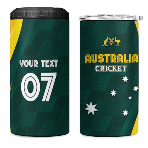 Australia Cricket Custom 4 in 1 Can Cooler Tumbler GO Aussie - Modern Motif