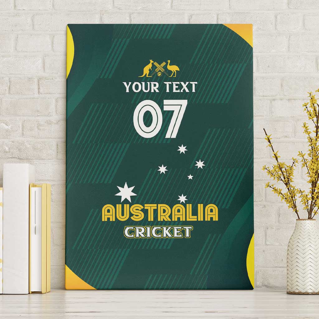 Australia Cricket Custom Canvas Wall Art GO Aussie - Modern Motif