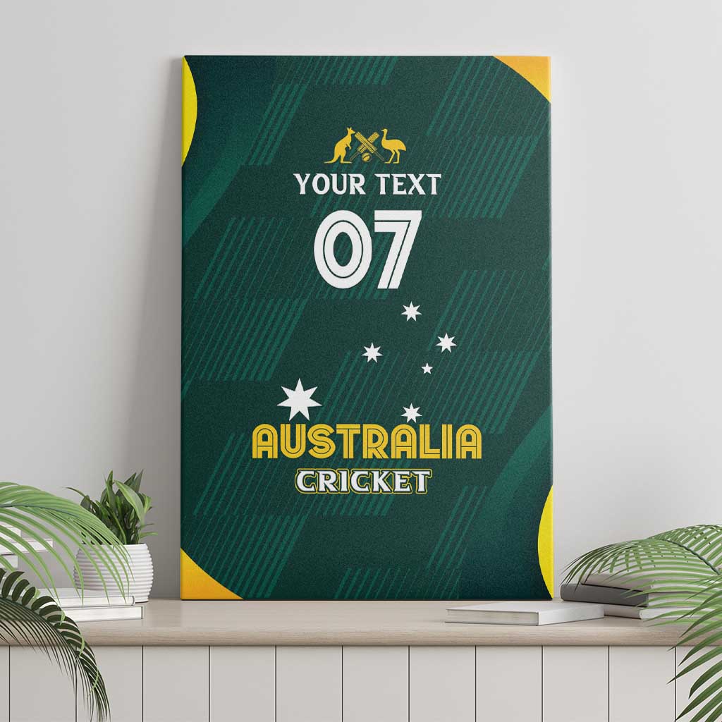 Australia Cricket Custom Canvas Wall Art GO Aussie - Modern Motif